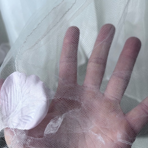 US Angels White Satin Pink Flower Girl Tulle Petal Party Formal Dress 6X 6 - Picture 16 of 17